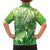 Polynesia Sea Turtle Family Matching Off Shoulder Short Dress and Hawaiian Shirt Happy Valentine Day Polynesian - Green LT14 - Polynesian Pride