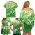 Polynesia Sea Turtle Family Matching Off Shoulder Short Dress and Hawaiian Shirt Happy Valentine Day Polynesian - Green LT14 - Polynesian Pride