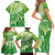 Polynesia Sea Turtle Family Matching Short Sleeve Bodycon Dress and Hawaiian Shirt Happy Valentine Day Polynesian - Green LT14 - Polynesian Pride