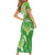 Polynesia Sea Turtle Family Matching Short Sleeve Bodycon Dress and Hawaiian Shirt Happy Valentine Day Polynesian - Green LT14 - Polynesian Pride