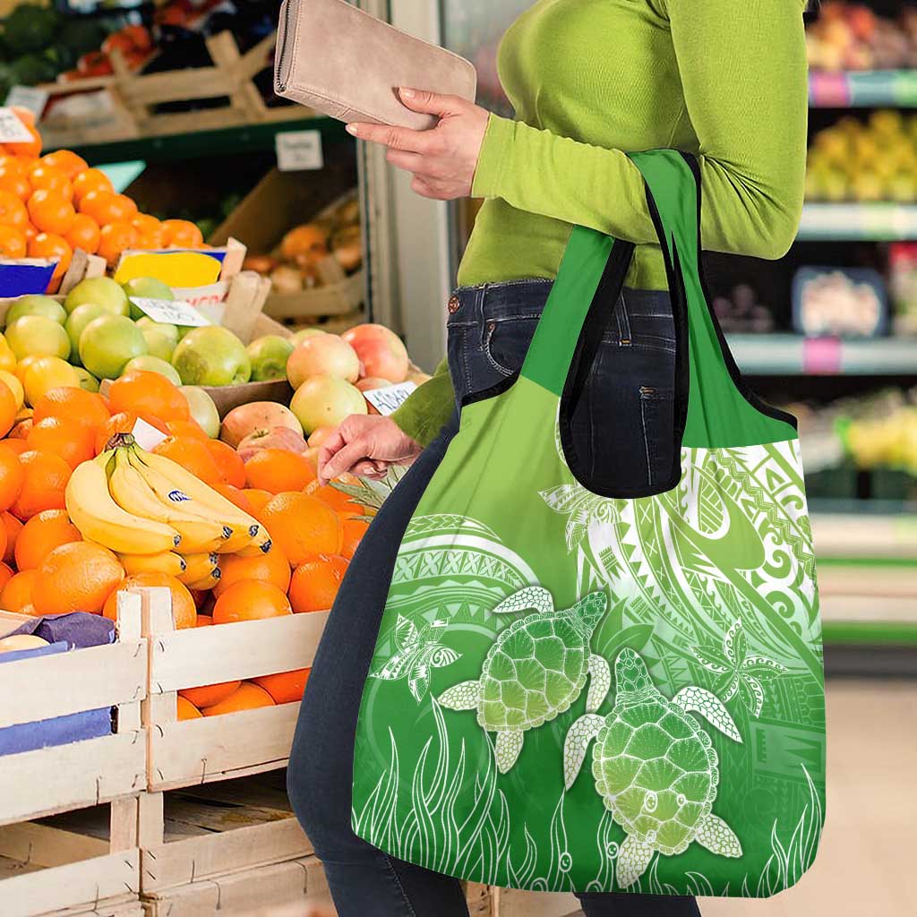 Polynesia Sea Turtle Grocery Bag Happy Valentine Day Polynesian - Green LT14 - Polynesian Pride
