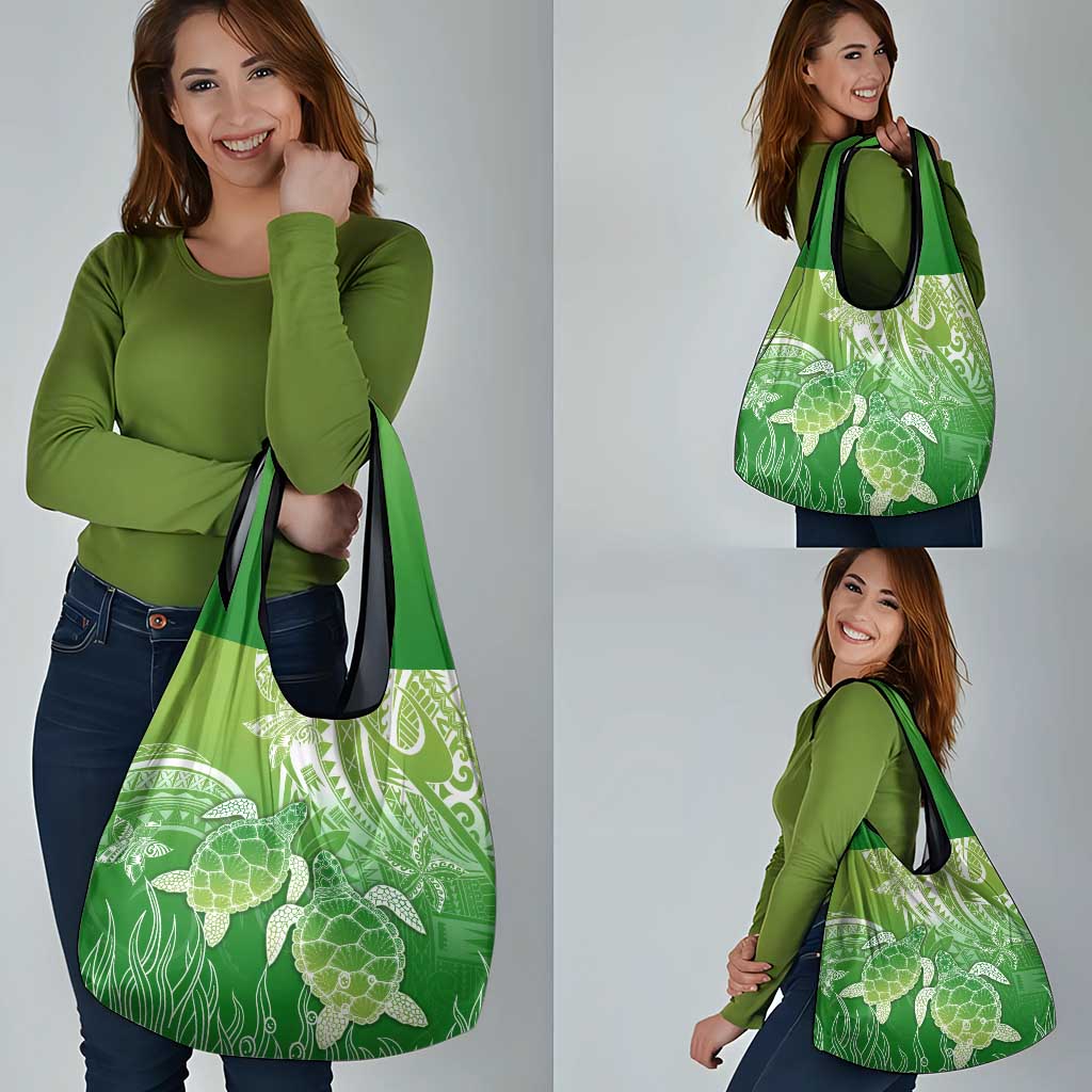Polynesia Sea Turtle Grocery Bag Happy Valentine Day Polynesian - Green LT14 - Polynesian Pride