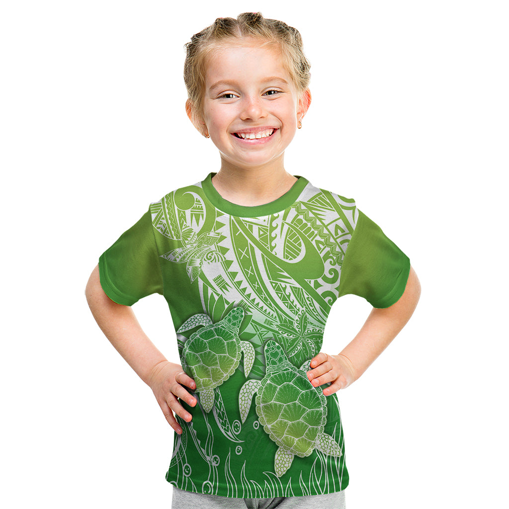Polynesia Sea Turtle Kid T Shirt Happy Valentine Day Polynesian - Green LT14 Green - Polynesian Pride
