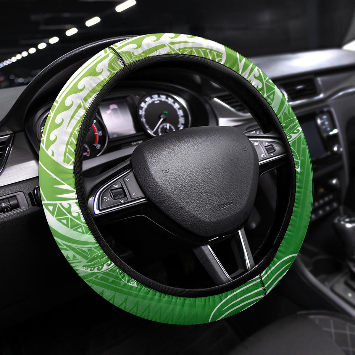 Polynesia Sea Turtle Steering Wheel Cover Happy Valentine Day Polynesian - Green LT14 Universal Fit Green - Polynesian Pride