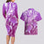 Polynesia Valentine Day Couples Matching Long Sleeve Bodycon Dress and Hawaiian Shirt Polynesian Sea Turtle Purple Version LT14 - Polynesian Pride