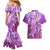 Polynesia Valentine Day Couples Matching Mermaid Dress and Hawaiian Shirt Polynesian Sea Turtle Purple Version LT14 - Polynesian Pride