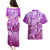 Polynesia Valentine Day Couples Matching Puletasi Dress and Hawaiian Shirt Polynesian Sea Turtle Purple Version LT14 - Polynesian Pride