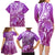 Polynesia Valentine Day Family Matching Long Sleeve Bodycon Dress and Hawaiian Shirt Polynesian Sea Turtle Purple Version LT14 - Polynesian Pride