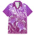 Polynesia Valentine Day Family Matching Long Sleeve Bodycon Dress and Hawaiian Shirt Polynesian Sea Turtle Purple Version LT14 Dad's Shirt - Short Sleeve Purple - Polynesian Pride