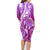 Polynesia Valentine Day Family Matching Long Sleeve Bodycon Dress and Hawaiian Shirt Polynesian Sea Turtle Purple Version LT14 - Polynesian Pride