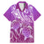 Polynesia Valentine Day Family Matching Mermaid Dress and Hawaiian Shirt Polynesian Sea Turtle Purple Version LT14 Dad's Shirt - Short Sleeve Purple - Polynesian Pride