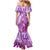 Polynesia Valentine Day Family Matching Mermaid Dress and Hawaiian Shirt Polynesian Sea Turtle Purple Version LT14 - Polynesian Pride