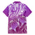 Polynesia Valentine Day Family Matching Off Shoulder Long Sleeve Dress and Hawaiian Shirt Polynesian Sea Turtle Purple Version LT14 - Polynesian Pride