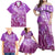 Polynesia Valentine Day Family Matching Off Shoulder Maxi Dress and Hawaiian Shirt Polynesian Sea Turtle Purple Version LT14 - Polynesian Pride