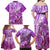 Polynesia Valentine Day Family Matching Off Shoulder Maxi Dress and Hawaiian Shirt Polynesian Sea Turtle Purple Version LT14 - Polynesian Pride