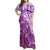 Polynesia Valentine Day Family Matching Off Shoulder Maxi Dress and Hawaiian Shirt Polynesian Sea Turtle Purple Version LT14 Mom's Dress Purple - Polynesian Pride