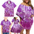 Polynesia Valentine Day Family Matching Off Shoulder Short Dress and Hawaiian Shirt Polynesian Sea Turtle Purple Version LT14 - Polynesian Pride