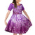 Polynesia Valentine Day Family Matching Short Sleeve Bodycon Dress and Hawaiian Shirt Polynesian Sea Turtle Purple Version LT14 Daughter's Dress Purple - Polynesian Pride