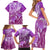 Polynesia Valentine Day Family Matching Short Sleeve Bodycon Dress and Hawaiian Shirt Polynesian Sea Turtle Purple Version LT14 - Polynesian Pride