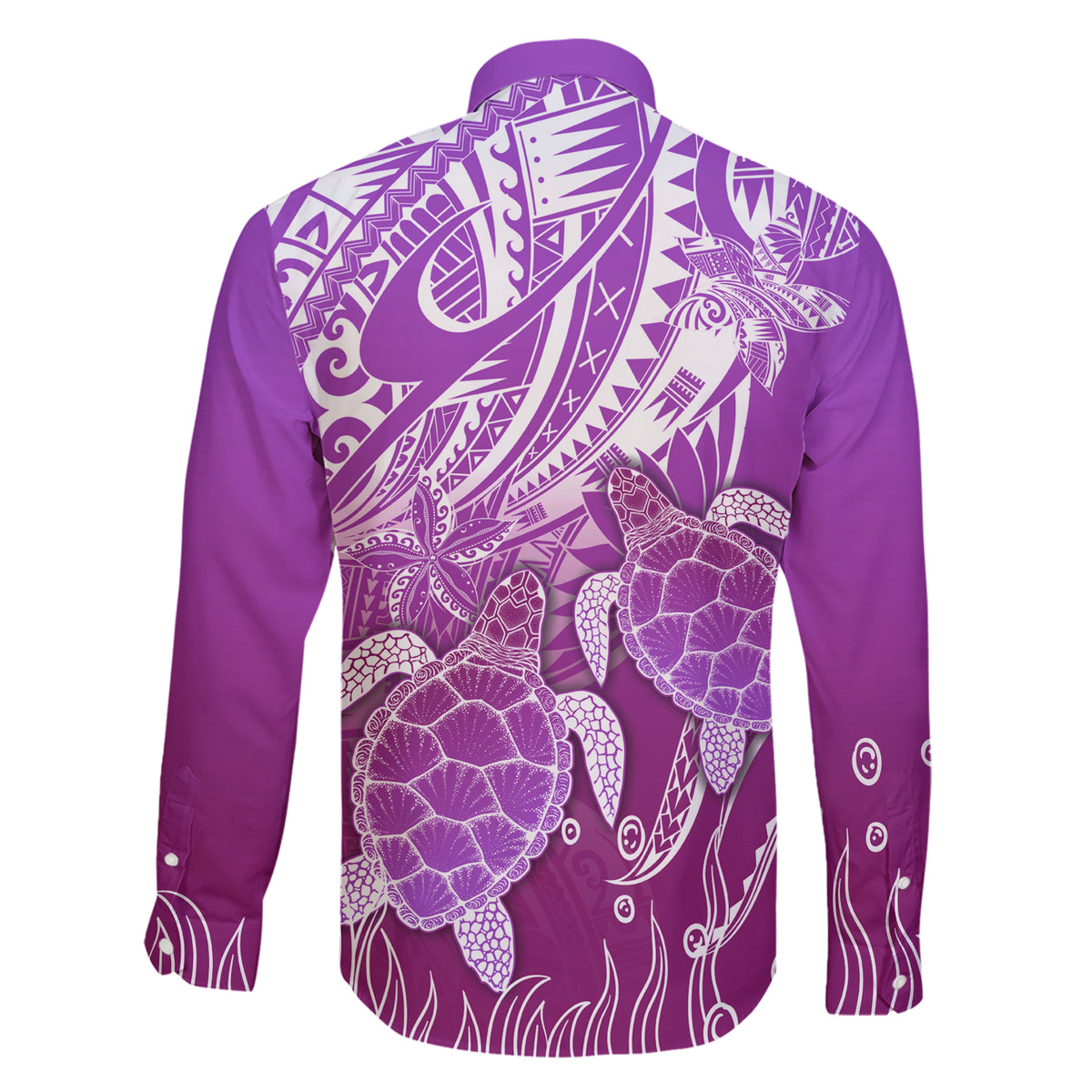 Polynesia Valentine Day Family Matching Short Sleeve Bodycon Dress and Hawaiian Shirt Polynesian Sea Turtle Purple Version LT14 - Polynesian Pride