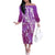 Polynesia Valentine Day Off The Shoulder Long Sleeve Dress Polynesian Sea Turtle Purple Version LT14 Women Purple - Polynesian Pride