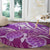 Polynesia Valentine Day Round Carpet Polynesian Sea Turtle Purple Version LT14 - Polynesian Pride