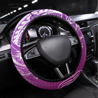 Polynesia Valentine Day Steering Wheel Cover Polynesian Sea Turtle Purple Version LT14 Universal Fit Purple - Polynesian Pride
