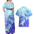 Polynesia Valentine Day Couples Matching Off Shoulder Maxi Dress and Hawaiian Shirt Polynesian Sea Turtle Turquoise Version LT14 - Polynesian Pride