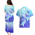 Polynesia Valentine Day Couples Matching Puletasi Dress and Hawaiian Shirt Polynesian Sea Turtle Turquoise Version LT14 - Polynesian Pride