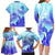 Polynesia Valentine Day Family Matching Long Sleeve Bodycon Dress and Hawaiian Shirt Polynesian Sea Turtle Turquoise Version LT14 - Polynesian Pride