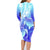 Polynesia Valentine Day Family Matching Long Sleeve Bodycon Dress and Hawaiian Shirt Polynesian Sea Turtle Turquoise Version LT14 - Polynesian Pride