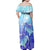 Polynesia Valentine Day Family Matching Off Shoulder Maxi Dress and Hawaiian Shirt Polynesian Sea Turtle Turquoise Version LT14 - Polynesian Pride