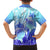 Polynesia Valentine Day Family Matching Off Shoulder Short Dress and Hawaiian Shirt Polynesian Sea Turtle Turquoise Version LT14 - Polynesian Pride