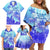 Polynesia Valentine Day Family Matching Off Shoulder Short Dress and Hawaiian Shirt Polynesian Sea Turtle Turquoise Version LT14 - Polynesian Pride