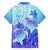 Polynesia Valentine Day Family Matching Puletasi Dress and Hawaiian Shirt Polynesian Sea Turtle Turquoise Version LT14 - Polynesian Pride