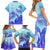 Polynesia Valentine Day Family Matching Short Sleeve Bodycon Dress and Hawaiian Shirt Polynesian Sea Turtle Turquoise Version LT14 - Polynesian Pride