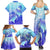 Polynesia Valentine Day Family Matching Summer Maxi Dress and Hawaiian Shirt Polynesian Sea Turtle Turquoise Version LT14 - Polynesian Pride