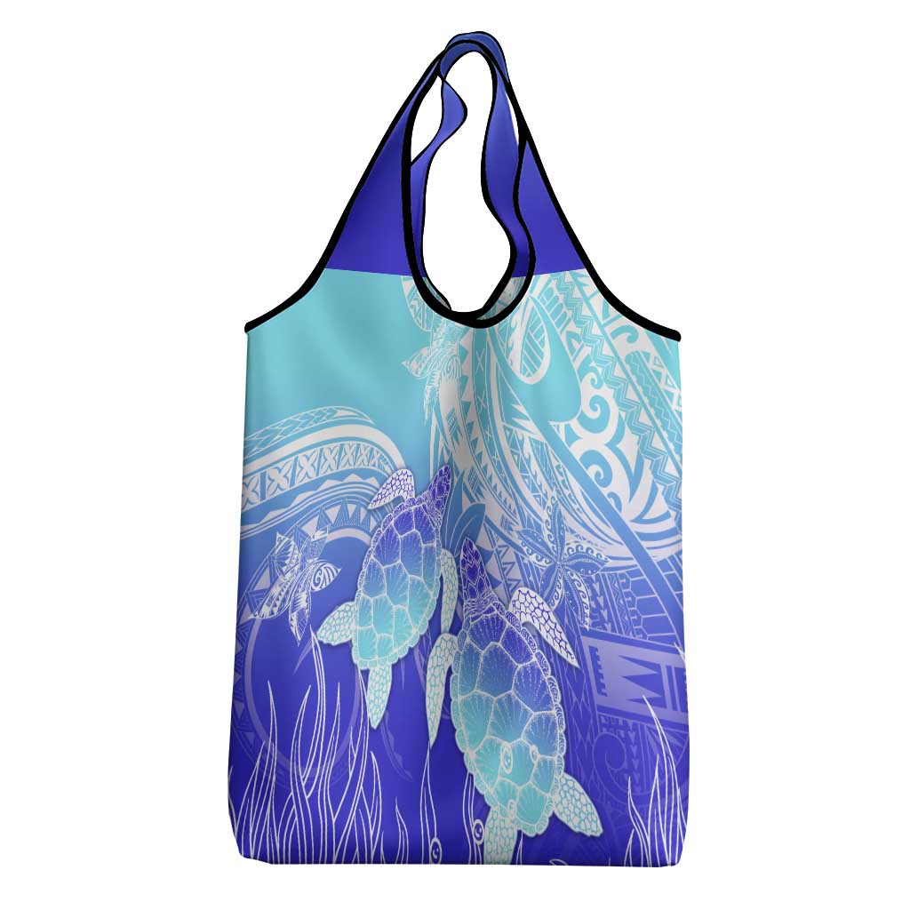 Polynesia Valentine Day Grocery Bag Polynesian Sea Turtle Turquoise Version LT14 - Polynesian Pride