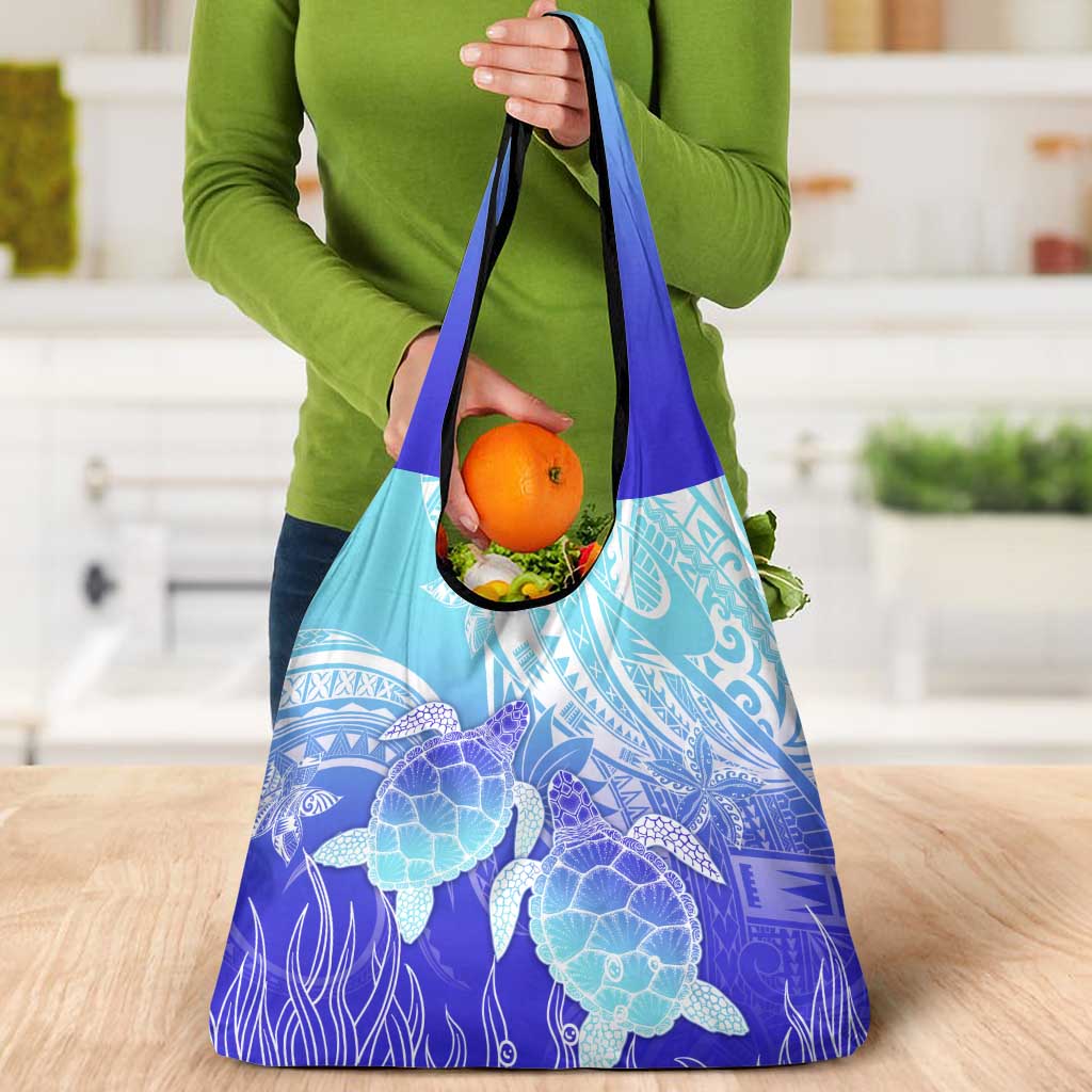 Polynesia Valentine Day Grocery Bag Polynesian Sea Turtle Turquoise Version LT14 - Polynesian Pride