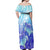 Polynesia Valentine Day Off Shoulder Maxi Dress Polynesian Sea Turtle Turquoise Version LT14 - Polynesian Pride