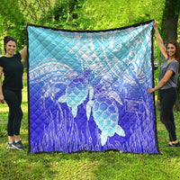 Polynesia Valentine Day Quilt Polynesian Sea Turtle Turquoise Version LT14 - Polynesian Pride