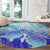 Polynesia Valentine Day Round Carpet Polynesian Sea Turtle Turquoise Version LT14 - Polynesian Pride