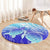 Polynesia Valentine Day Round Carpet Polynesian Sea Turtle Turquoise Version LT14 - Polynesian Pride