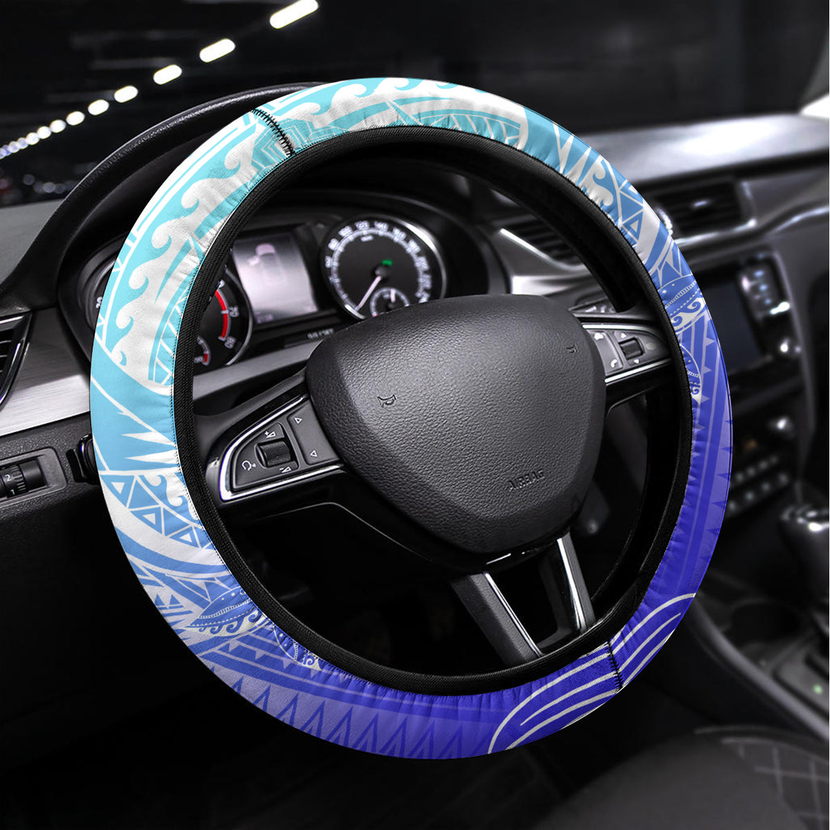 Polynesia Valentine Day Steering Wheel Cover Polynesian Sea Turtle Turquoise Version LT14 Universal Fit Turquoise - Polynesian Pride