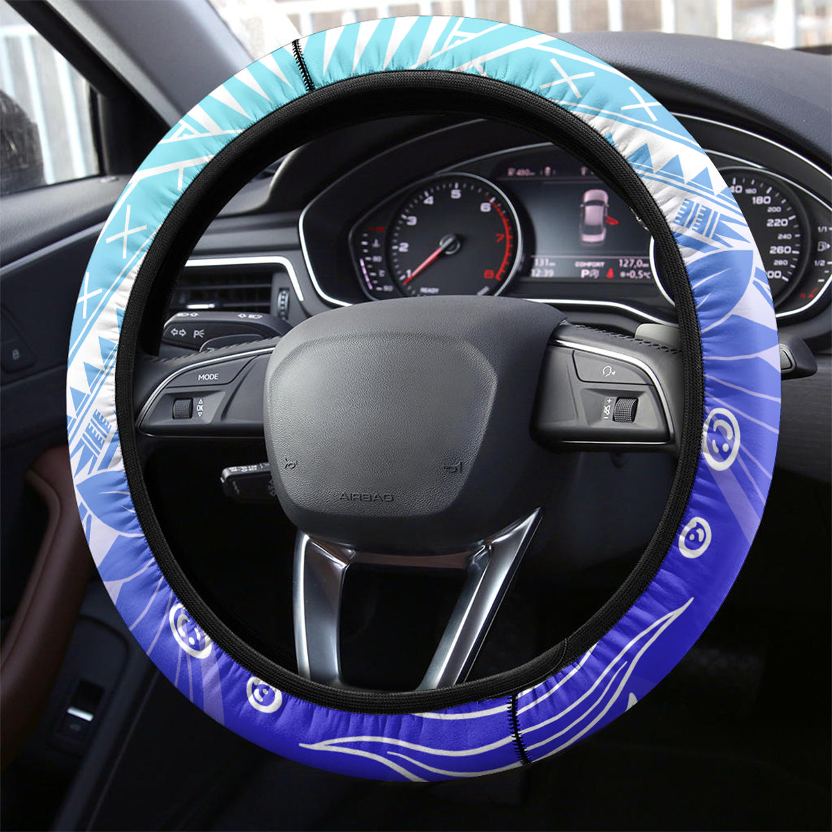 Polynesia Valentine Day Steering Wheel Cover Polynesian Sea Turtle Turquoise Version LT14 - Polynesian Pride