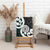 Aotearoa Koru Canvas Wall Art Cyan Maori Paua Shell Mix Silver Fern