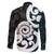 Aotearoa Koru Family Matching Off The Shoulder Long Sleeve Dress and Hawaiian Shirt Cyan Maori Paua Shell Mix Silver Fern