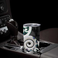 Aotearoa Koru Tumbler Cup Cyan Maori Paua Shell Mix Silver Fern LT14 - Polynesian Pride