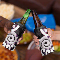 Aotearoa Koru 4 in 1 Can Cooler Tumbler Purple Maori Paua Shell Mix Silver Fern LT14 - Polynesian Pride