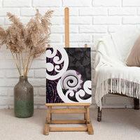 Aotearoa Koru Canvas Wall Art Purple Maori Paua Shell Mix Silver Fern LT14 - Polynesian Pride